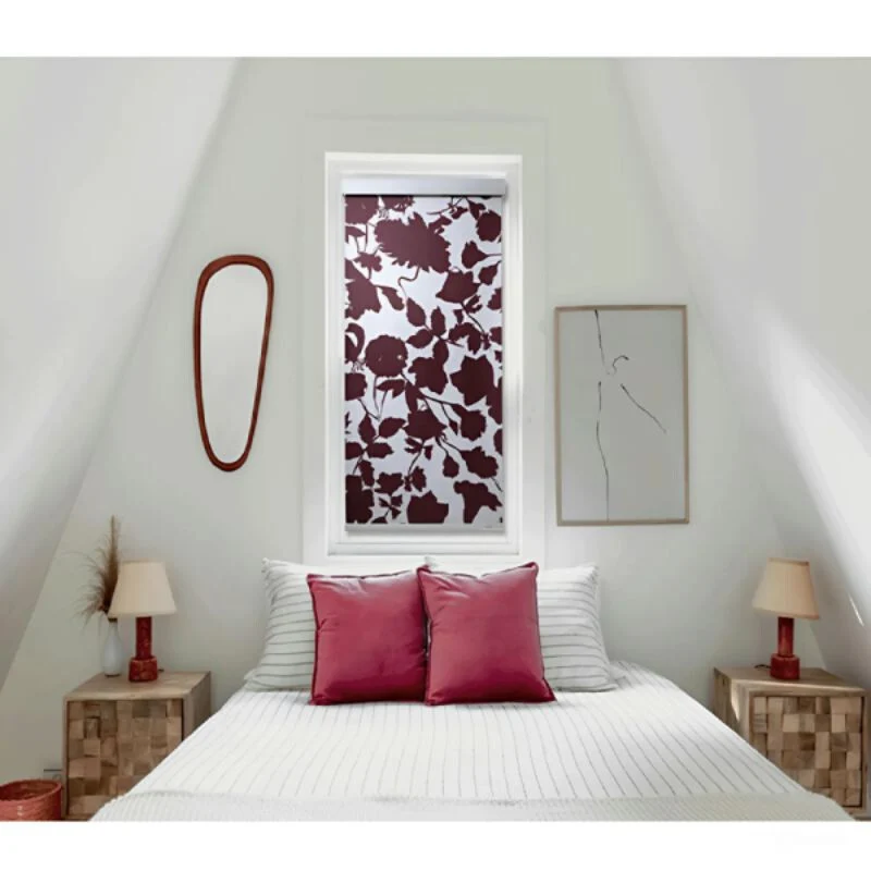 Blux designer sötétítő roló 100 × 165 cm – Bordó mintás blackout