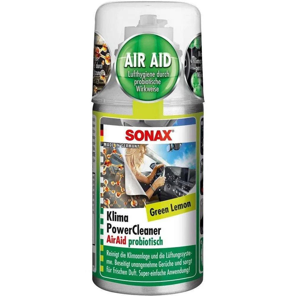 Légkondicionáló tisztító Sonax Klima Power Cleaner, zöld citrom, 100 ml