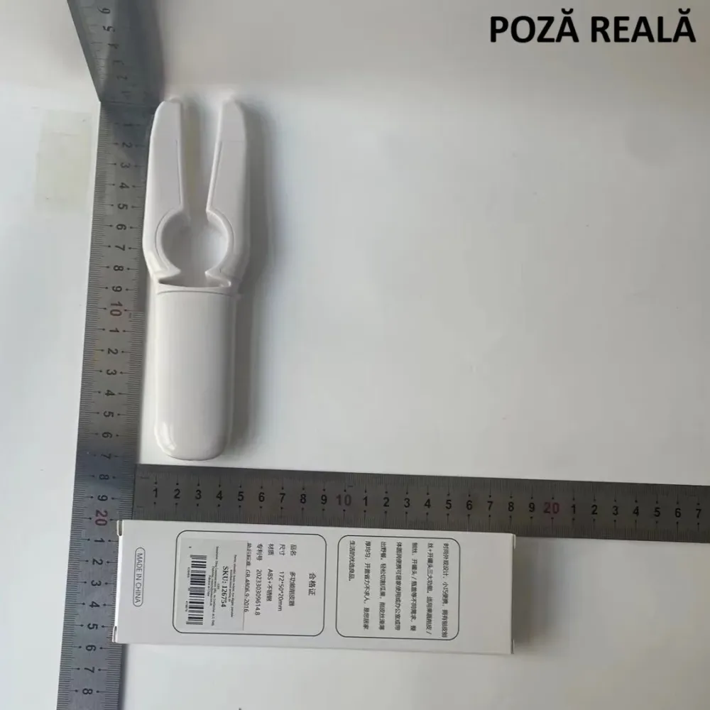 5 az 1-ben üvegnyitó, Vivimall, reszelő, zöldség- és gyümölcshámozó, konzerv- és doboznyitó, 17,5x5x3 cm, fehér