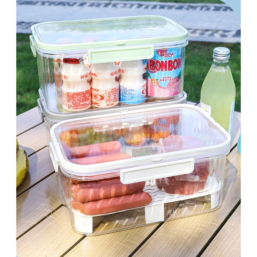 Hordozható uzsonnásdoboz jégleválasztóval, szürke | FreshBox