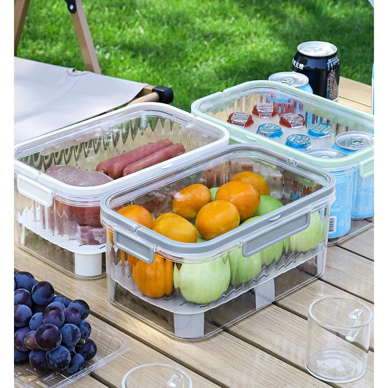 Hordozható uzsonnásdoboz jégleválasztóval, szürke | FreshBox