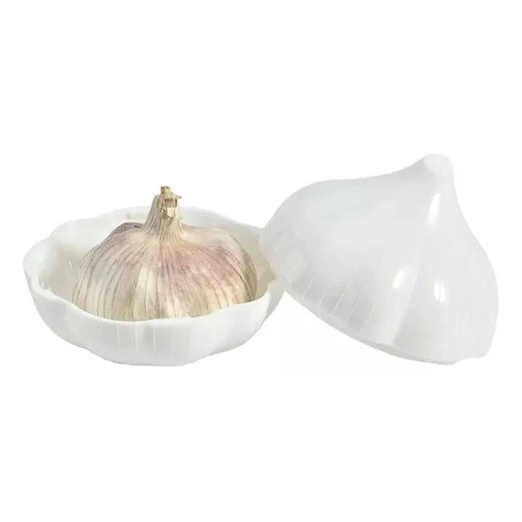 Élelmiszertartó doboz, Vivimall, Fokhagyma modell, Műanyag, 9 x 9 x 9 cm, 350 ml, Fehér