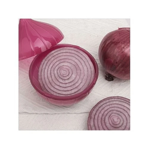 Élelmiszertároló doboz, Vivimall, Hagyma modell, műanyag, 11 x 11 x 12 cm, 500 ml, piros