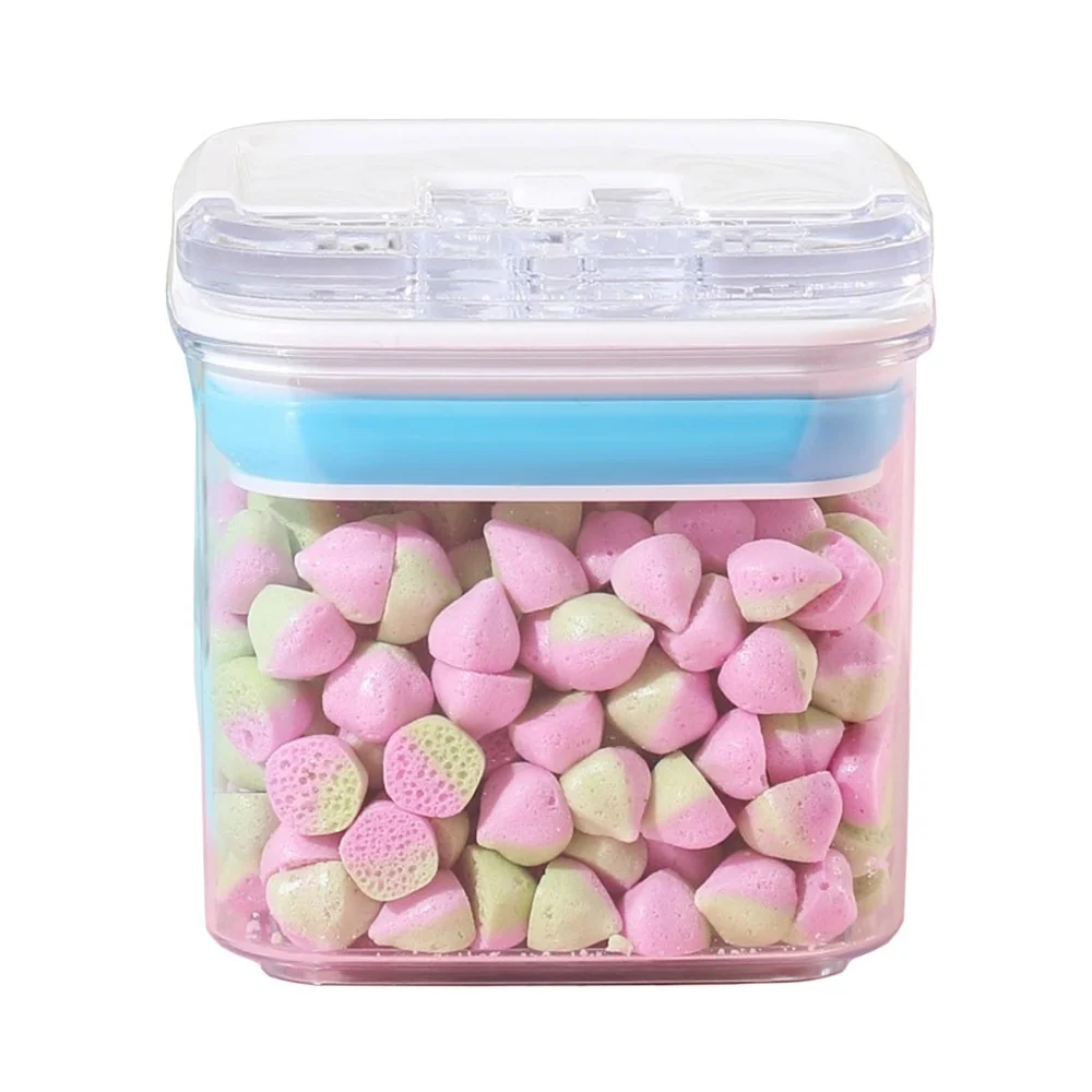 Élelmiszertároló doboz, Vivimall, konyhai konténer doboz, fűszertartó doboz, PET ABS szilikon, 10 x 10 x 10,5 cm, 250 g, 0...