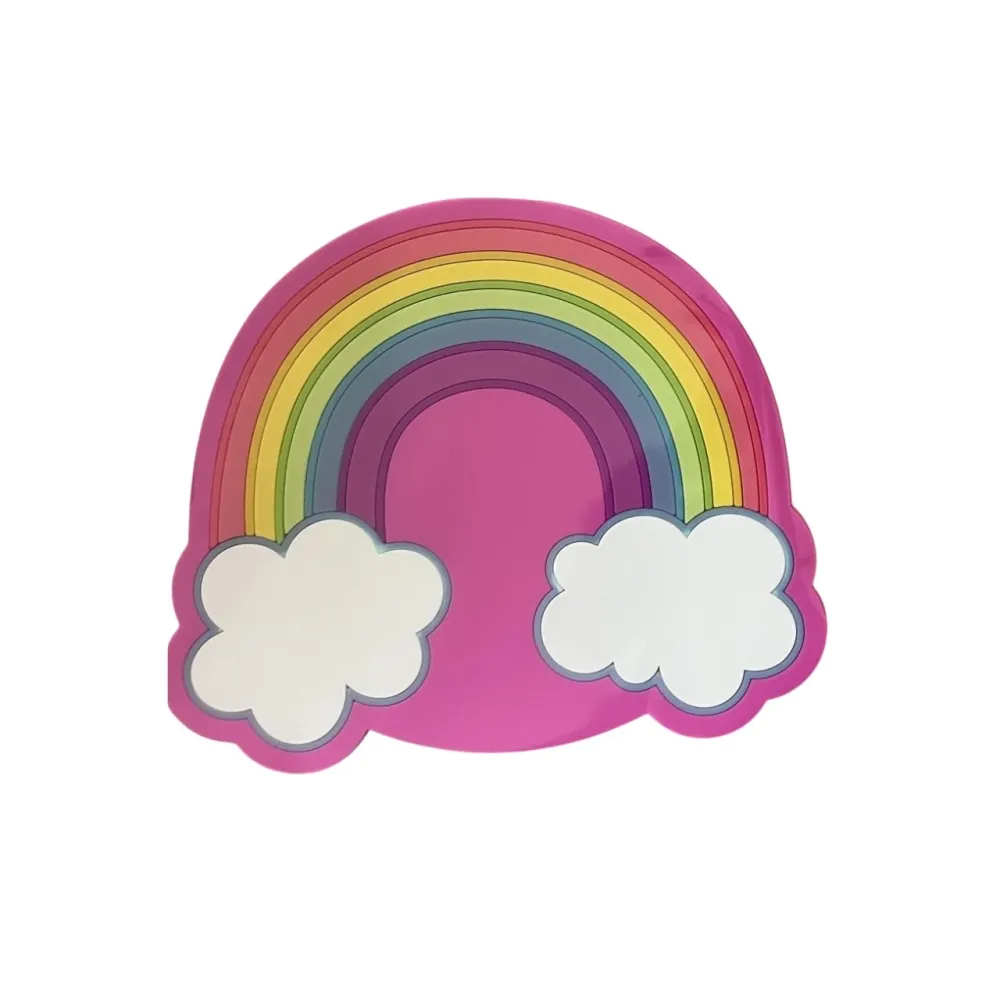 Poháralátét, Vivimall, Szivárvány mintás, PVC, 18,5 x 18,5 cm, Hőálló, Többszínű