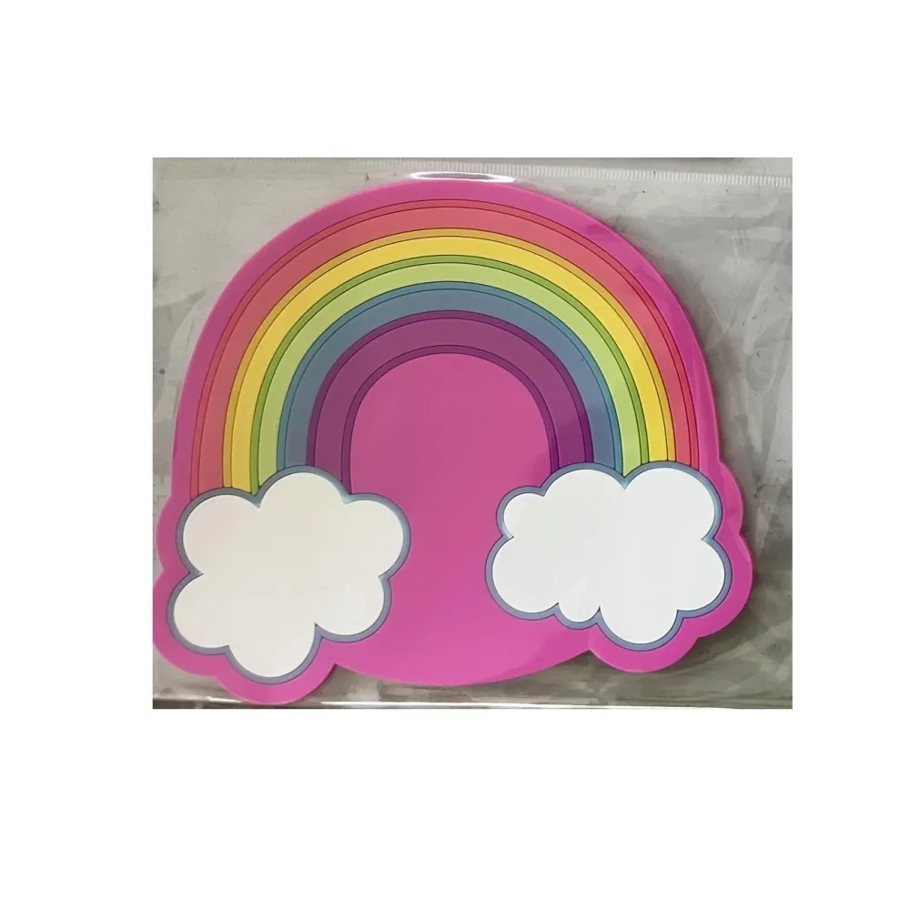 Poháralátét, Vivimall, Szivárvány mintás, PVC, 18,5 x 18,5 cm, Hőálló, Többszínű