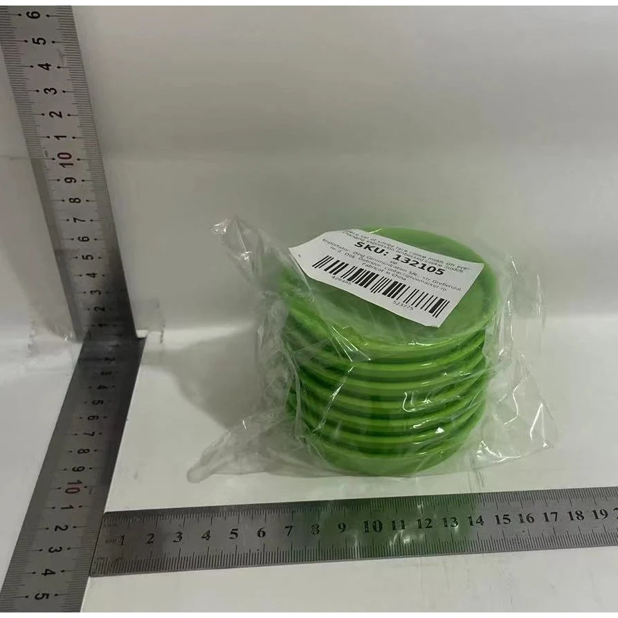 7 db süteményforma készlet, Vivimall, mosolygós hangulatjel modell, különböző kifejezések, 7,7 x 1,5 cm, PP-ből, zöld