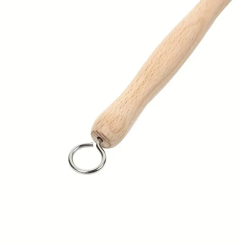 Tisztító kefe edényekhez és élelmiszerekhez, Vivimall, bükkfából nyéllel, 24 x 5,8 cm, szizál kefe, krémszínű