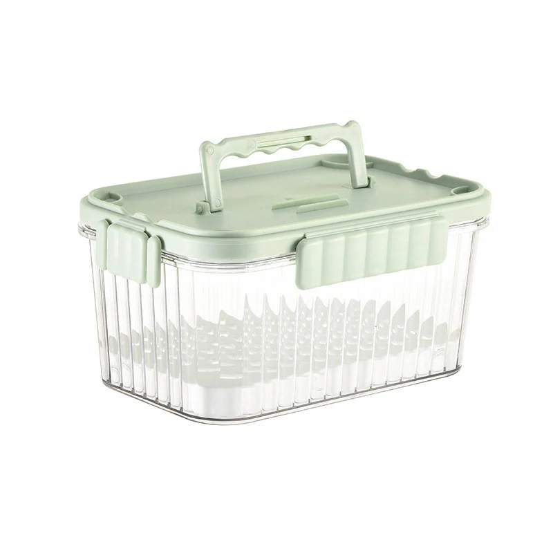 Vivimall hordozható ételtartó doboz, 1500 ml, 2 villa, 10 x 13.5 x 20 cm, 2 levehető fedél fagyasztáshoz, légmentesen záró...