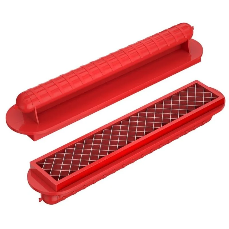 Vivimall kézi hot dog szeletelő, kolbász és virsli rovátkoló, kézi, grillezéshez alkalmas, 29,5 x 6,5 cm, rozsdamentes acé...