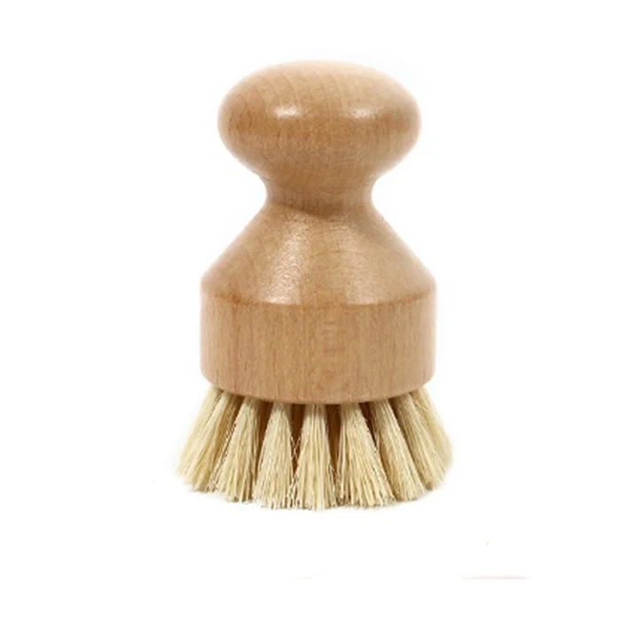 Vivimall Mosogatószer és Élelmiszerkefe, Bambusz Fa, 8 x 5 cm, Szizál Kefe, Barna