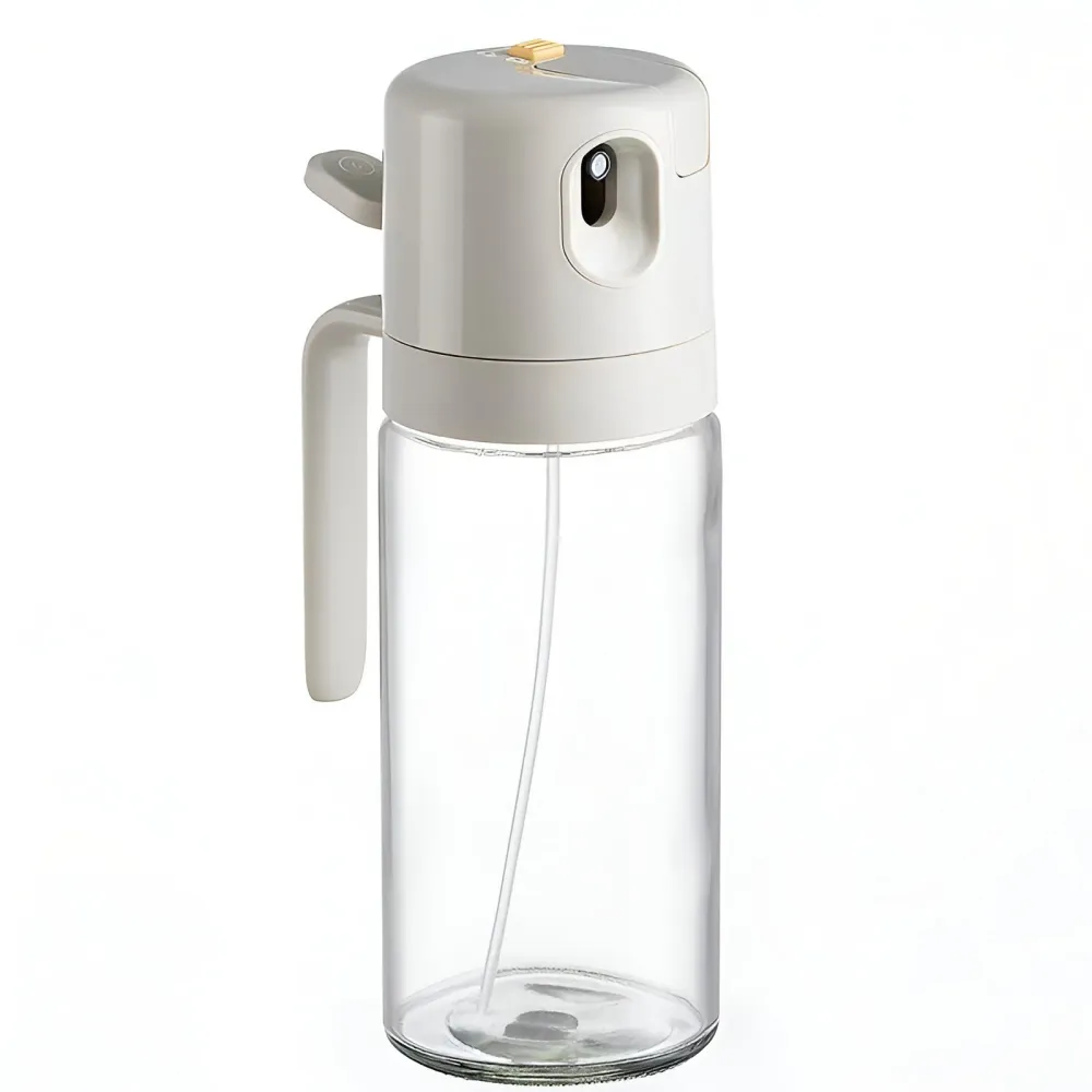 Vivimall Olajadagoló, Öntő és Permetező Funkció, Automatikus Nyitás és Zárás, 550 ml, 11,4x7,8x22,8 cm, Szürke