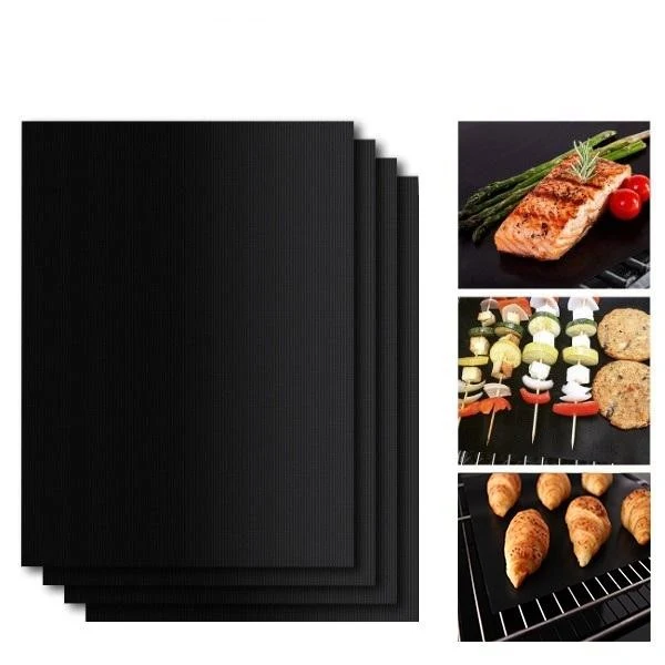 Vivimall 4 db tapadásmentes teflon lap, többfunkciós, vízálló és magas hőmérsékletnek ellenálló, grillezéshez, sütőhöz, BB...