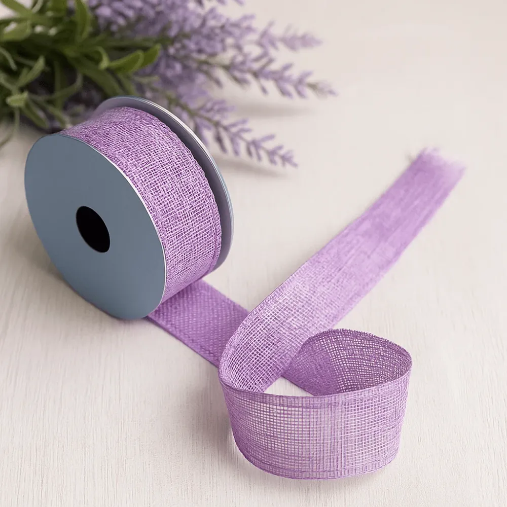 Levendula természetes textúrájú szalag 38mm x 20m