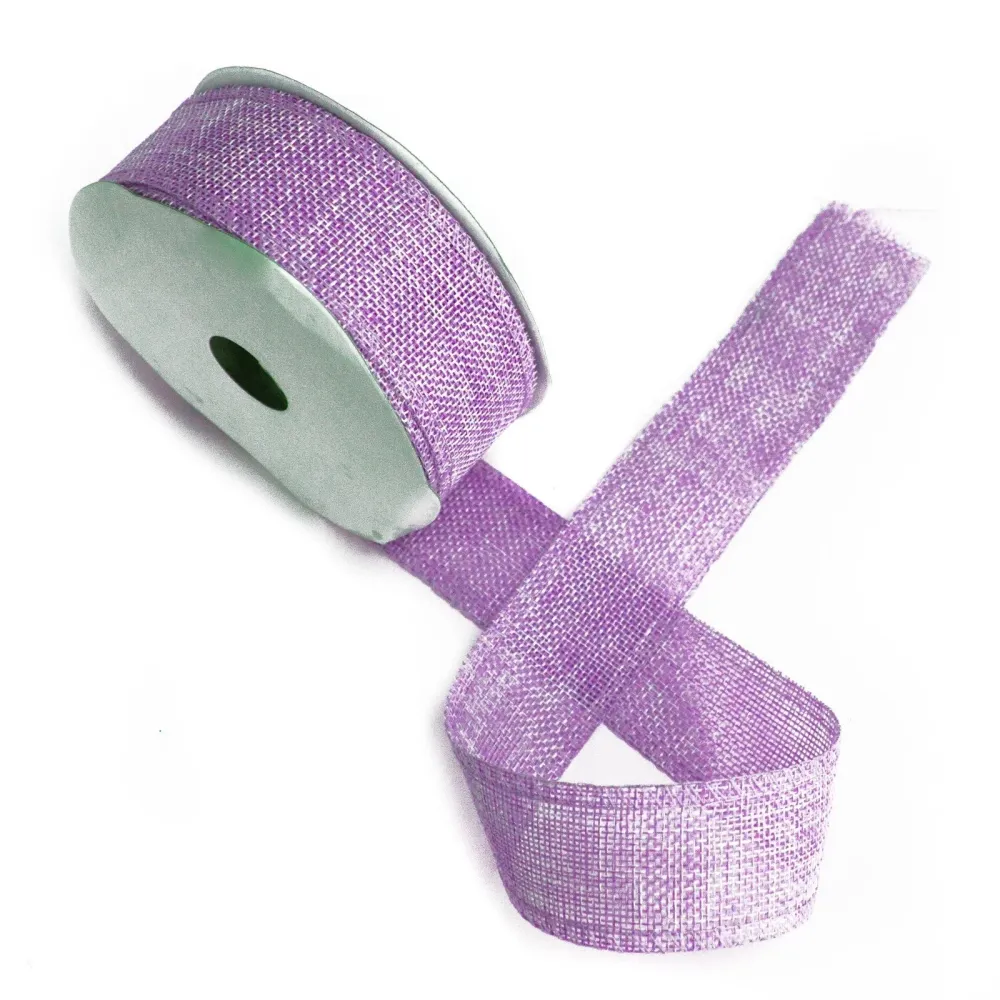 Levendula természetes textúrájú szalag 38mm x 20m