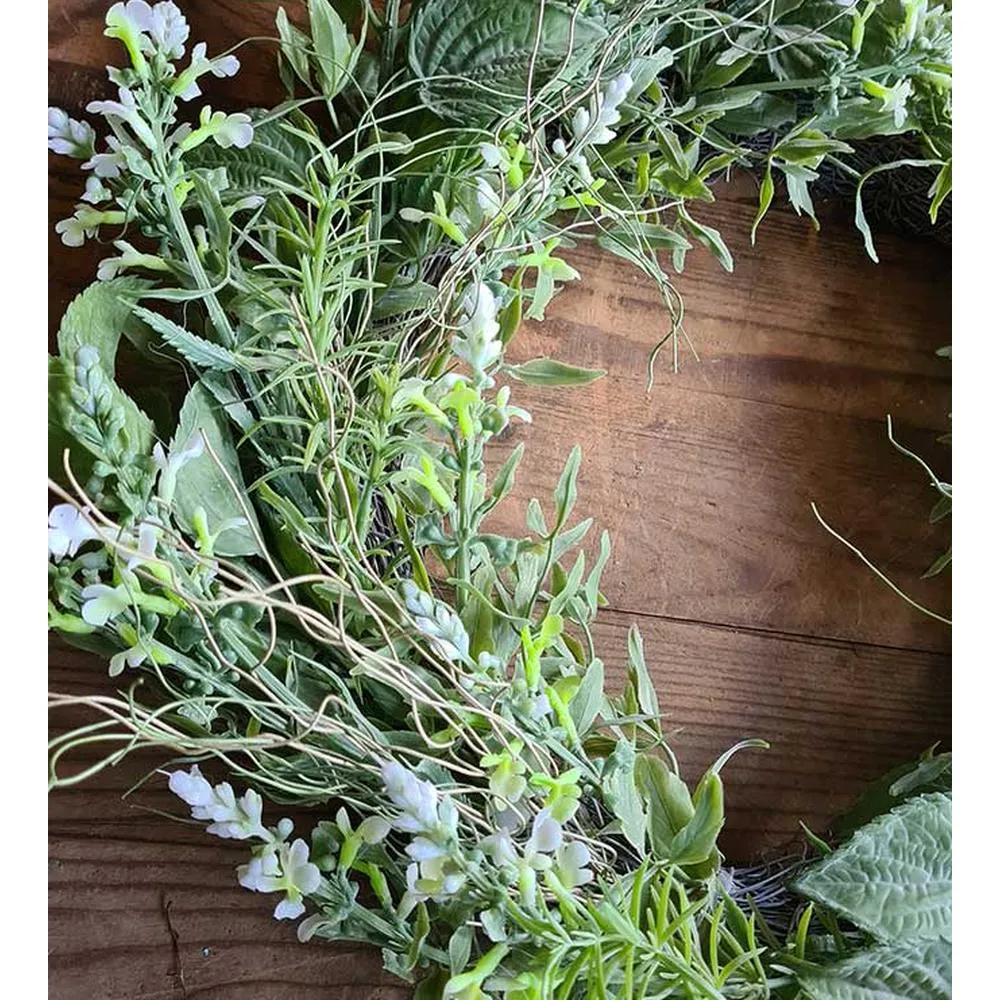 Mű levendula koszorú Ø 45 cm fehér "Lavender"