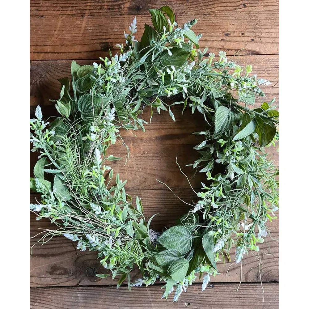 Mű levendula koszorú Ø 45 cm fehér "Lavender"