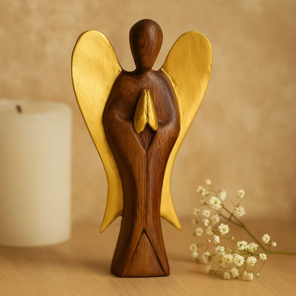 Fa angyal figura