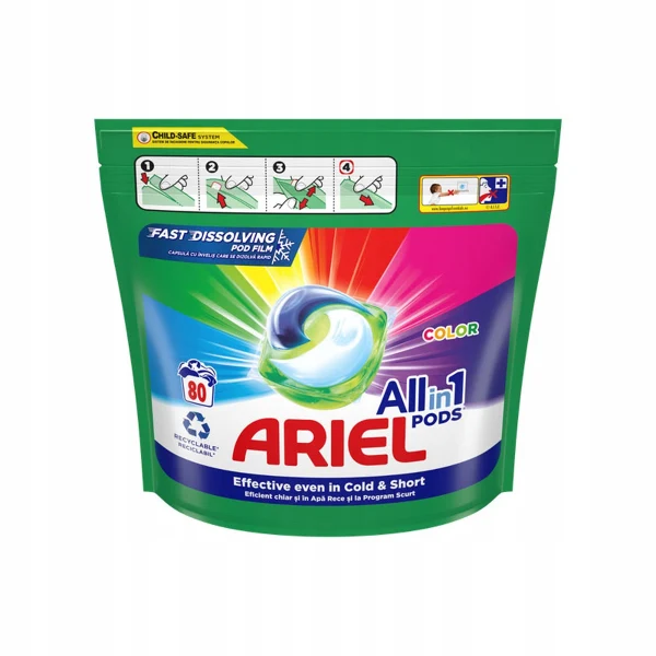 Ariel All One Pods színes ruhákhoz 80 db-os