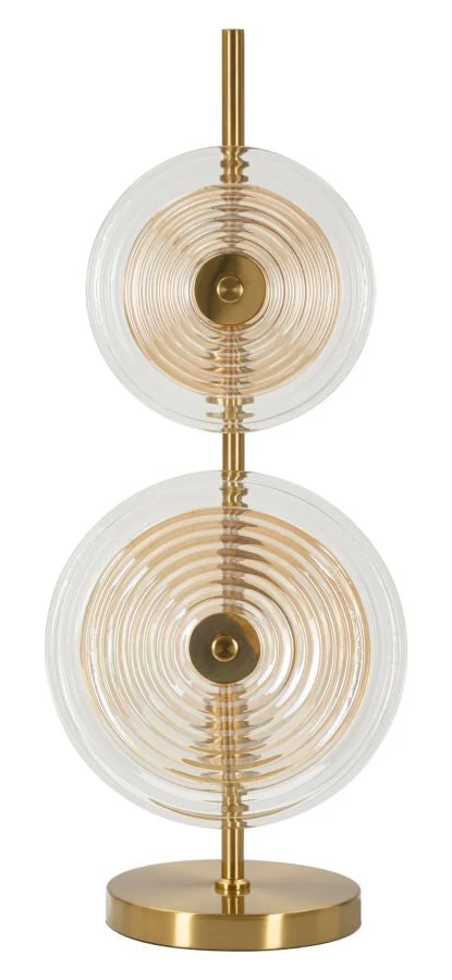 Modern design asztali lámpa arany talppal 25x63 cm