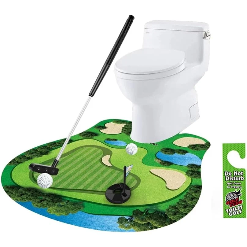 Fürdőszobai szőnyeg, Vivimall, Golfpálya modell, Interaktív, +14 év, PVC, 80 x 69 cm, Zöld