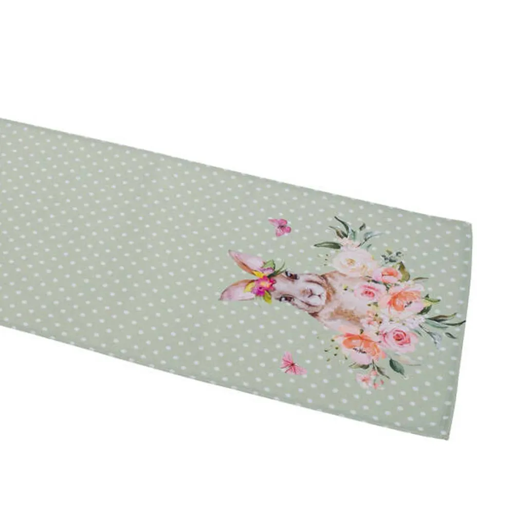 Húsvéti nyuszis asztali futó 40X150 cm pöttyös