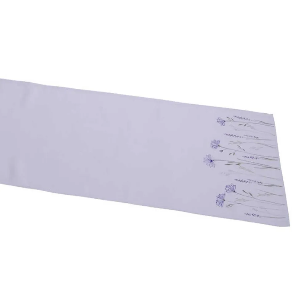 Lila virágos asztali futó 40x150 cm