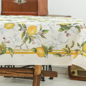 Palermo citromos mediterrán asztalterítő 137x240 cm Gépi gobelin