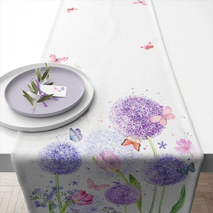 Pllangós tavaszi virágos pamut asztali futó 40x150 cm Flower beauty