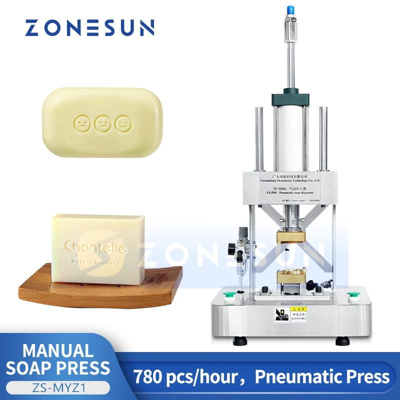 ZONESUN ZS-MYZ1 Pneumatic Soap Stamping Machine Custom Molds