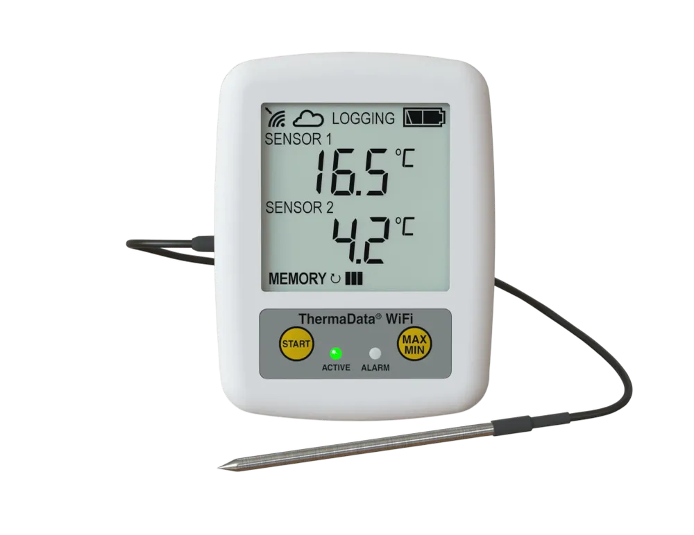 WiFi Recorder hőmérő - kétcsatornás termisztor