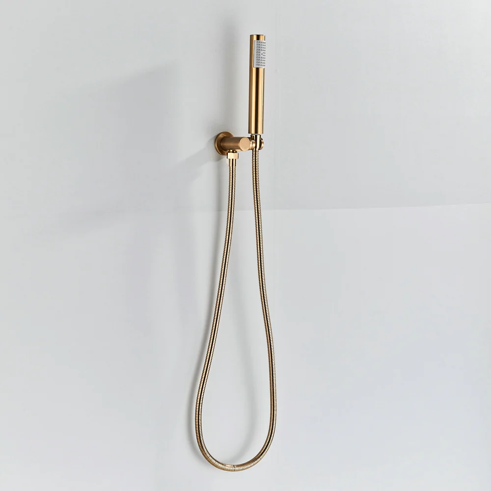 Rose Gold zuhanykészlet, kerek esőzuhannyal, 2 áramlási funkcióval, 25 cm,kód:1505