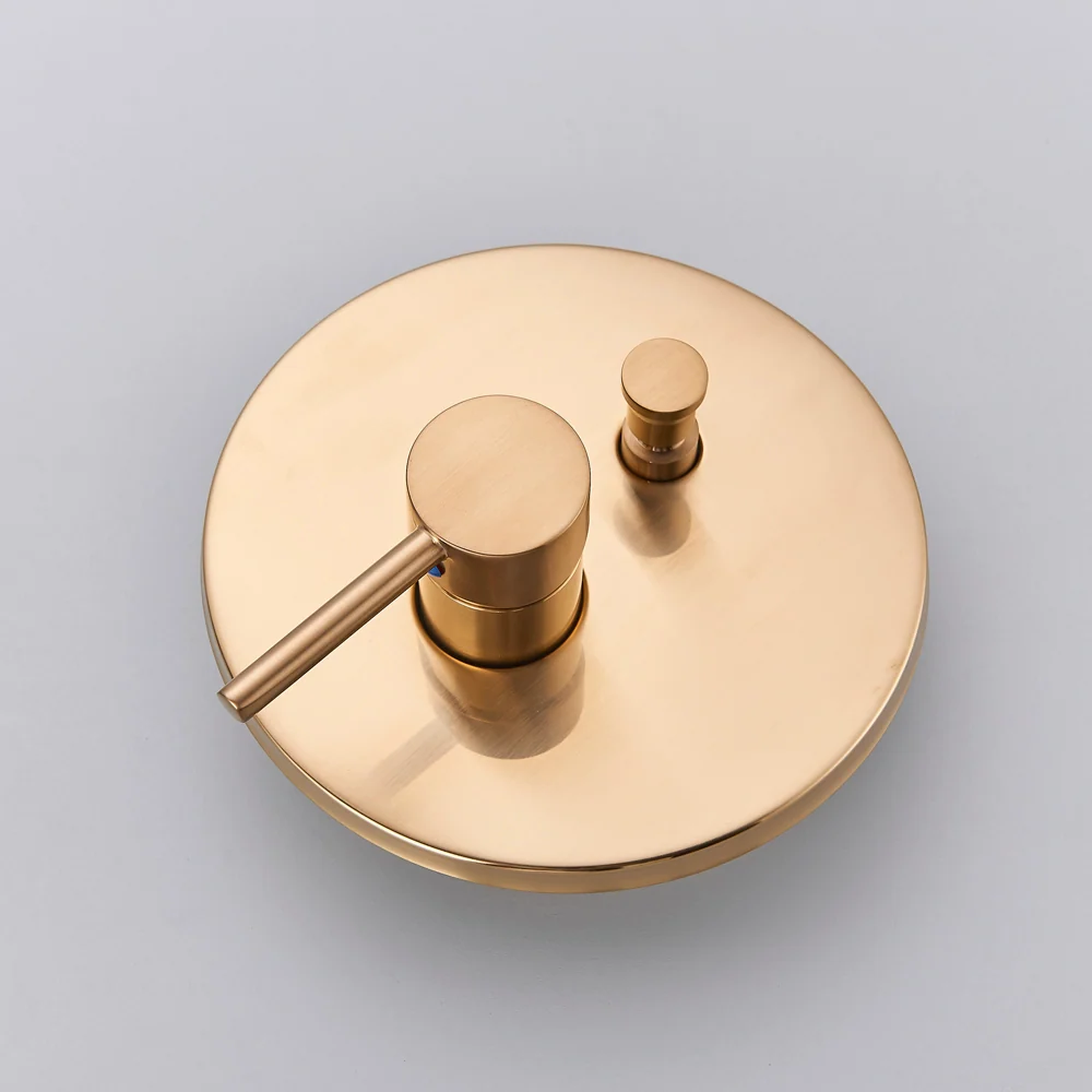 Rose Gold zuhanykészlet, kerek esőzuhannyal, 2 áramlási funkcióval, 25 cm,kód:1505