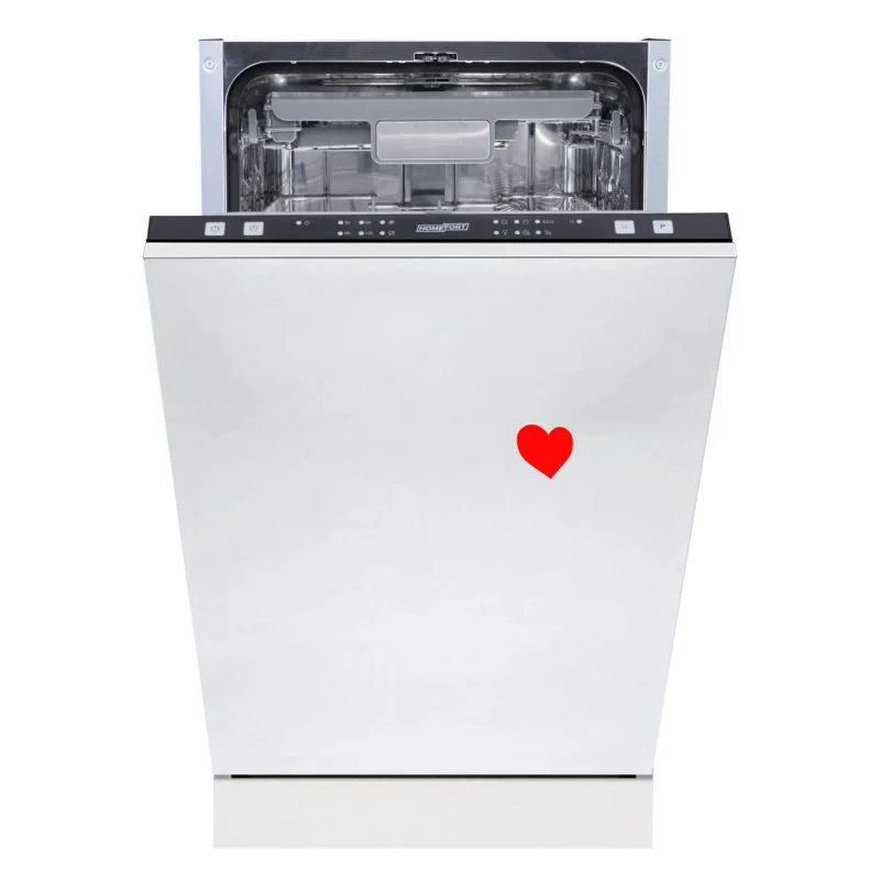 HOMEFORT HMGB0421B Beépíthető mosogatógép, bútorlap nélkül, 10 teríték, 9 L fogyasztás, 6 program, 47 dB zajszint, D energ...