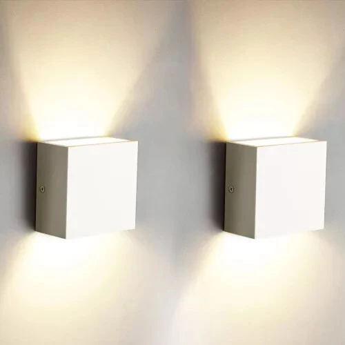 Oowolf modern 2 db LED fali lámpa – melegfehér világítás otthonra
