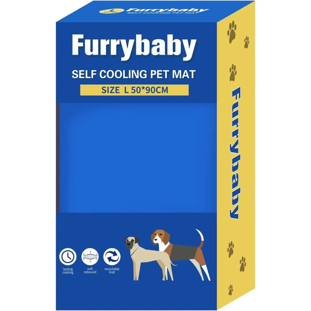 Furrybaby L hűtőmatrac házi kedvenceknek – kék (50×90 cm)