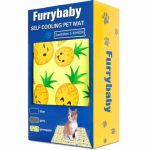 Furrybaby hűtőmatrac kisállatoknak – ananászmintás, S 40×50 cm