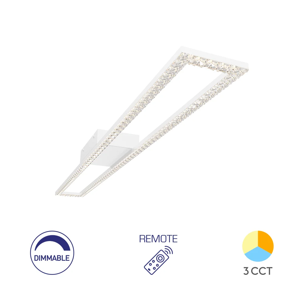 Braytron beltéri mennyezeti Fehér ,Kristály hatás,Dimmerelhető,Távirányítható Led lámpa 40W 4400lm IP20 3IN1 220-240V BH17...
