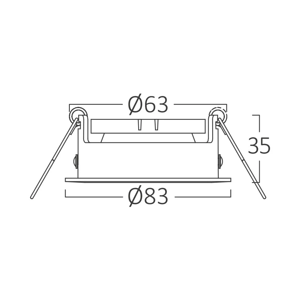 Braytron beltéri süllyesztett lámpa 1*35E IP20 BH03-04050