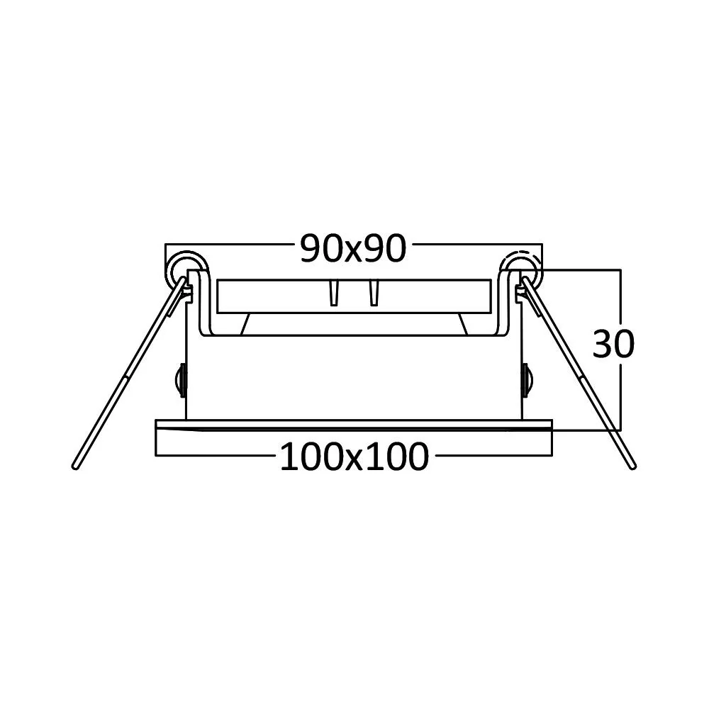 Braytron beltéri süllyesztett lámpa GU10 1*35W IP20 BH03-05021