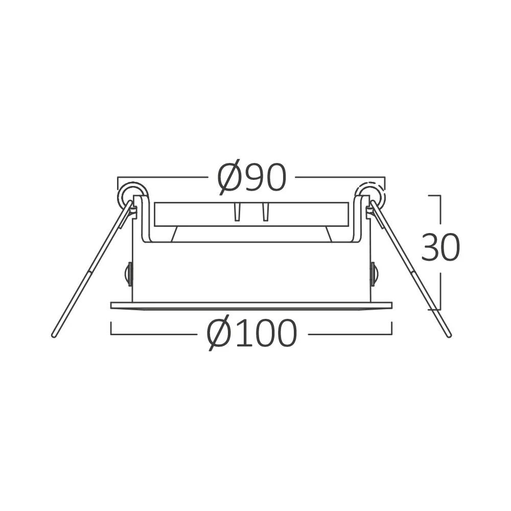 Braytron beltéri süllyesztett lámpa GU10 1*35W IP20 BH03-05011