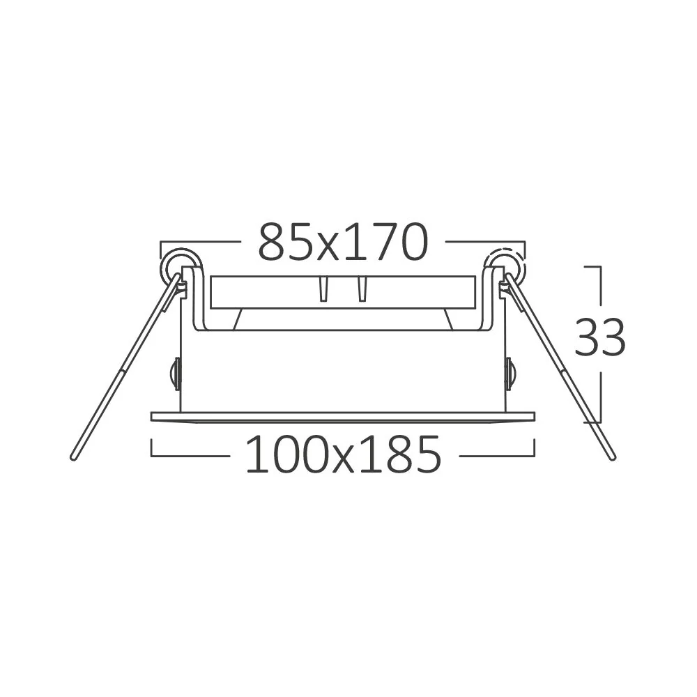 Braytron beltéri süllyesztett lámpa GU10 2*35W IP20 BH03-05031