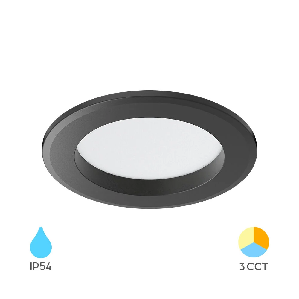 Braytron fekete led lámpa 9W 820Lm 3IN1 220-240V 50/60Hz IP54 BD01-10181
