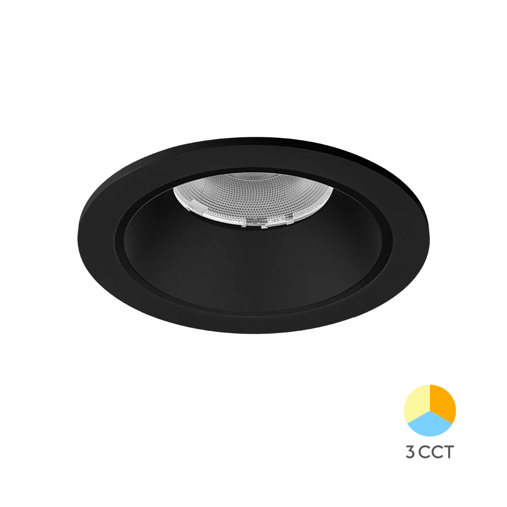 BRAYTRON Fekete süllyesztett led lámpatest 10W 3IN1 IP20 220-240V 1150Lm BD37-00181