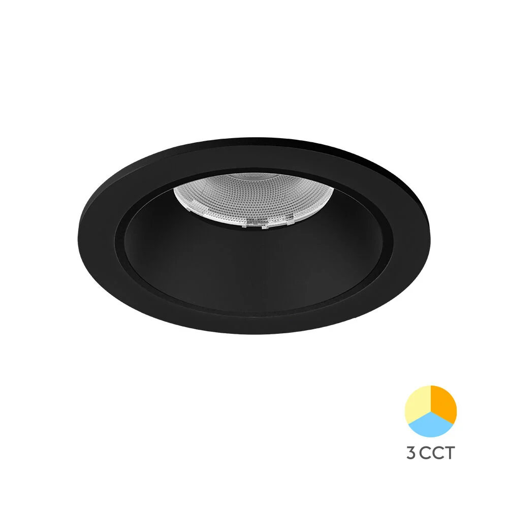 Braytron fekete süllyesztett led lámpatest 20W IP20, 220Lm 220-240V BD37-00281