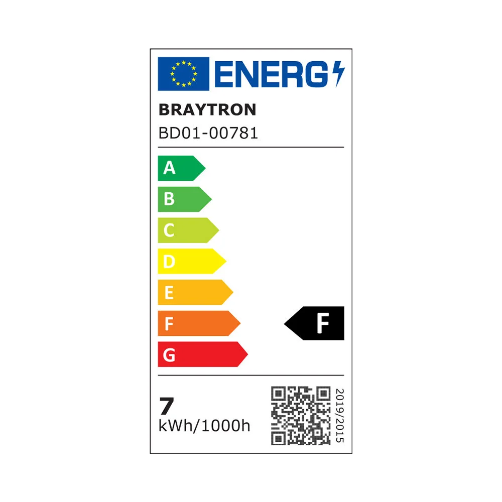 Braytron fekete spot led lámpa G3 7W 750Lm 3IN1 IP54 220-240V 50/60Hz BD01-00781