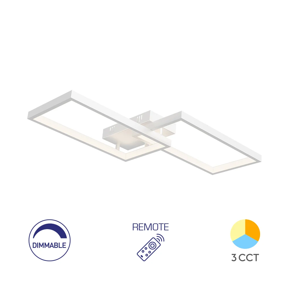 Braytron mennyezeti Led lámpa Fehér Dimmerelhető,Távirányítható 40W 3IN1 4400Lm IP20 220-240V BH17-04490