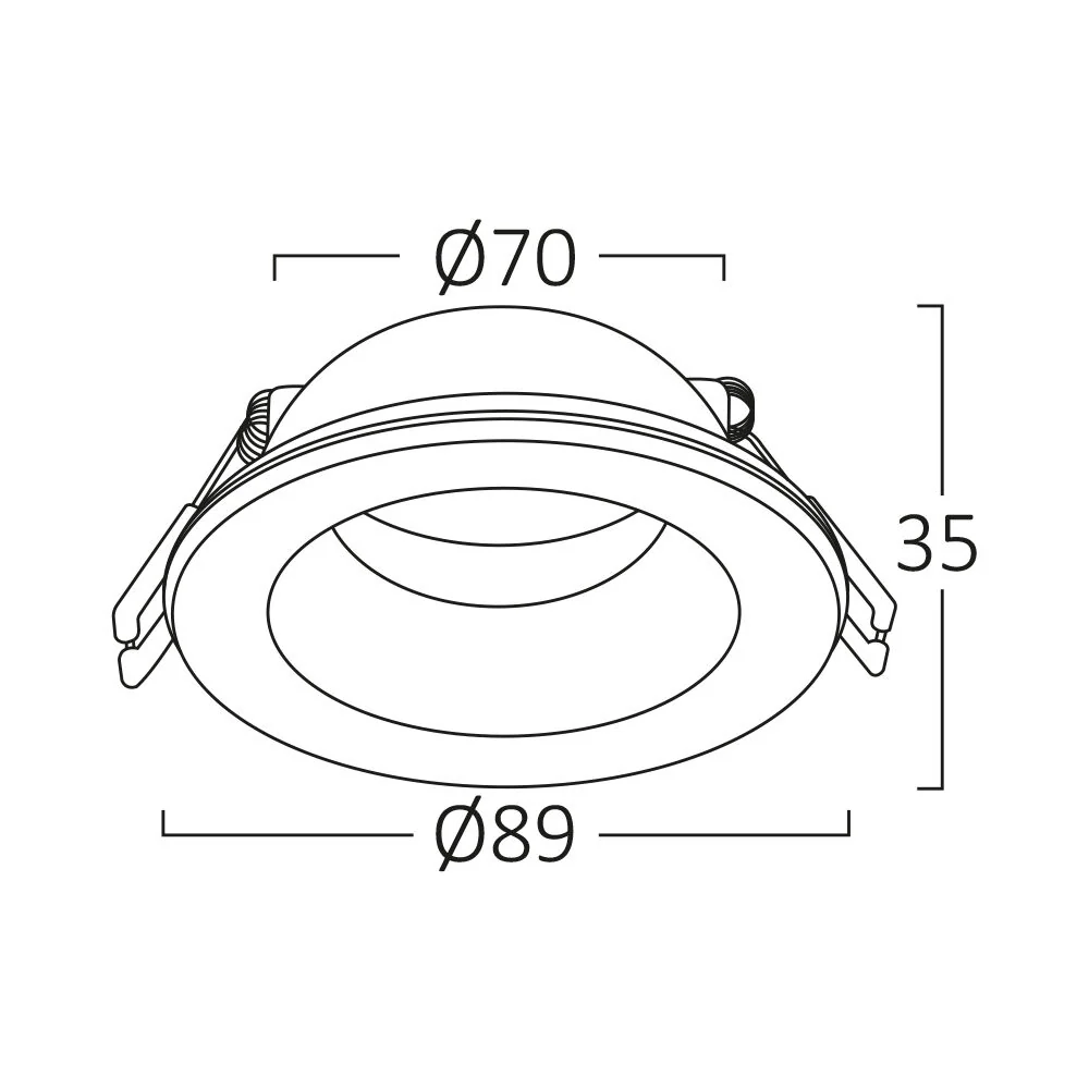 Braytron süllyesztett spotlámpa lámpatest max.1*35W Fehér IP54 BH03-02100