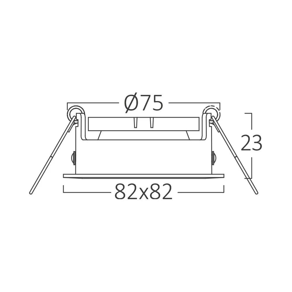 Braytron süllyesztett spotlámpa lámpatest max.1*35W Fehér IP20 BH03-02040