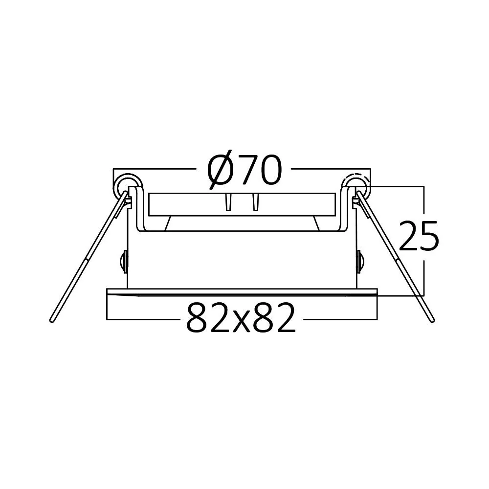 Braytron süllyesztett spotlámpa lámpatest max.1*35W Fekete IP20 BH03-02021